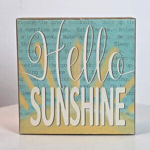 Hello Sunshine Wooden Block Sign